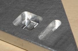 pocket and slot in 3 mm aluminium