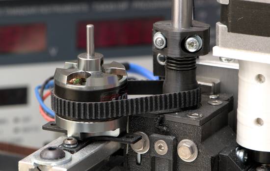 motor and spindle arrangement